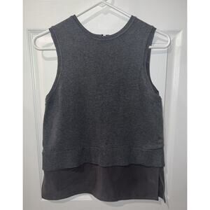 KAUFMANFRANCO Women's XS Carbon Panel Hem Sleeveless Top